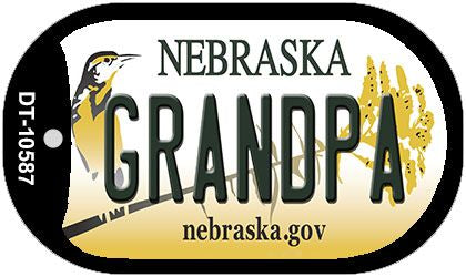 Grandpa Nebraska Novelty Metal Dog Tag Necklace DT-10587