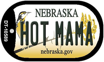 Hot Mama Nebraska Novelty Metal Dog Tag Necklace DT-10589