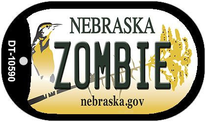 Zombie Nebraska Novelty Metal Dog Tag Necklace DT-10590