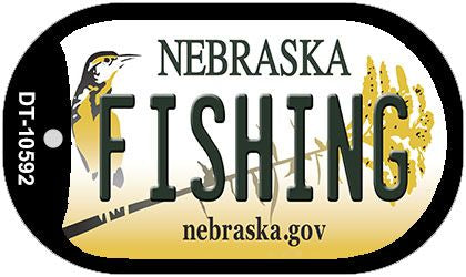 Fishing Nebraska Novelty Metal Dog Tag Necklace DT-10592