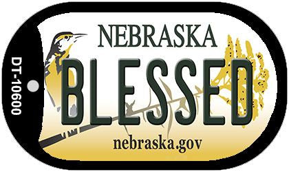 Blessed Nebraska Novelty Metal Dog Tag Necklace DT-10600