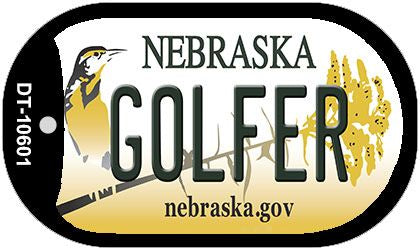 Golfer Nebraska Novelty Metal Dog Tag Necklace DT-10601