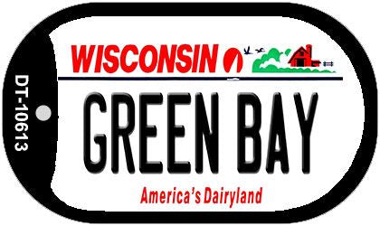 Green Bay Wisconsin Novelty Metal Dog Tag Necklace DT-10613