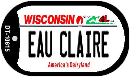 Eau Claire Wisconsin Novelty Metal Dog Tag Necklace DT-10615