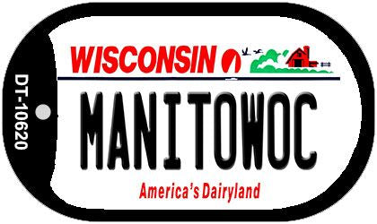 Manitowoc Wisconsin Novelty Metal Dog Tag Necklace DT-10620