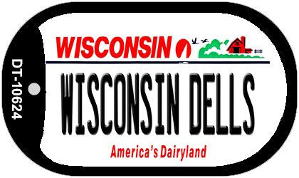 Wisconsin Dells Wisconsin Novelty Metal Dog Tag Necklace DT-10624