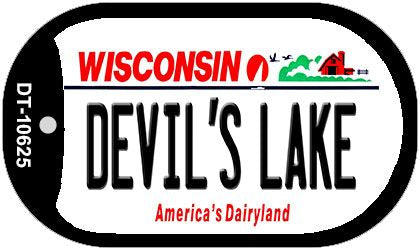 Devils Lake Wisconsin Novelty Metal Dog Tag Necklace DT-10625