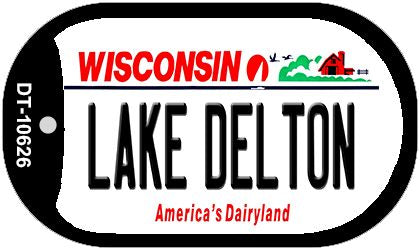 Lake Delton Wisconsin Novelty Metal Dog Tag Necklace DT-10626