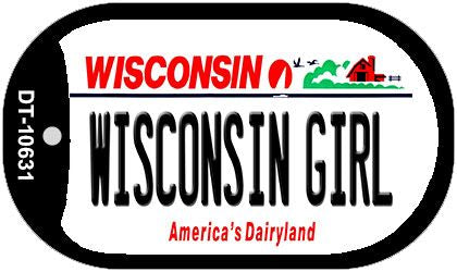 Wisconsin Girl Wisconsin Novelty Metal Dog Tag Necklace DT-10631