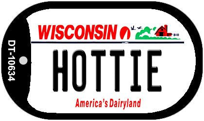 Hottie Wisconsin Novelty Metal Dog Tag Necklace DT-10634