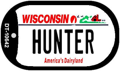 Hunter Wisconsin Novelty Metal Dog Tag Necklace DT-10642