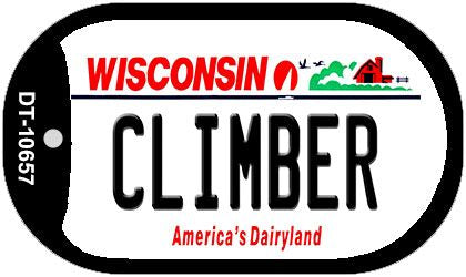 Climber Wisconsin Novelty Metal Dog Tag Necklace DT-10657
