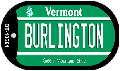 Burlington Vermont Novelty Metal Dog Tag Necklace DT-10661
