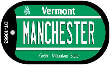 Manchester Vermont Novelty Metal Dog Tag Necklace DT-10663