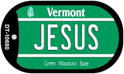 Jesus Vermont Novelty Metal Dog Tag Necklace DT-10680