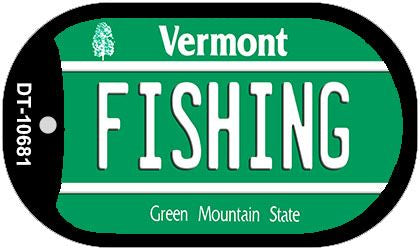 Fishing Vermont Novelty Metal Dog Tag Necklace DT-10681