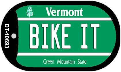 Bike It Vermont Novelty Metal Dog Tag Necklace DT-10693