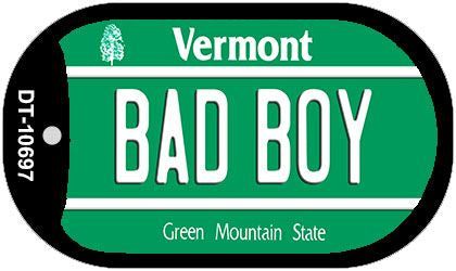 Bad Boy Vermont Novelty Metal Dog Tag Necklace DT-10697