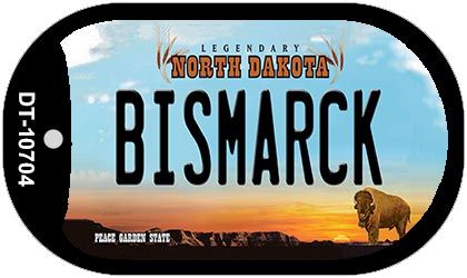 Bismarck North Dakota Novelty Metal Dog Tag Necklace DT-10704