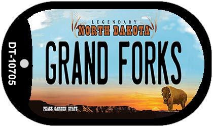 Grand Forks North Dakota Novelty Metal Dog Tag Necklace DT-10705