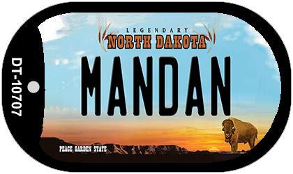 Mandan North Dakota Novelty Metal Dog Tag Necklace DT-10707