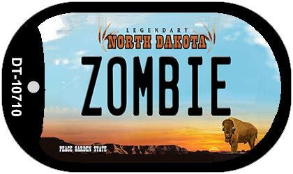 Zombie North Dakota Novelty Metal Dog Tag Necklace DT-10710