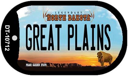 Great Plains North Dakota Novelty Metal Dog Tag Necklace DT-10712