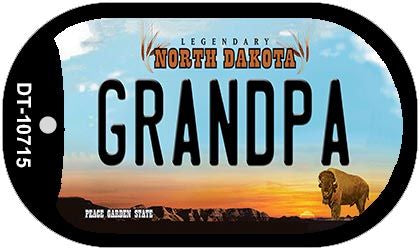 Grandpa North Dakota Novelty Metal Dog Tag Necklace DT-10715
