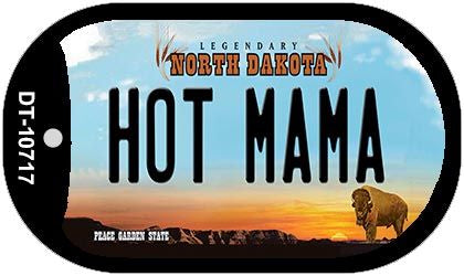 Hot Mama North Dakota Novelty Metal Dog Tag Necklace DT-10717