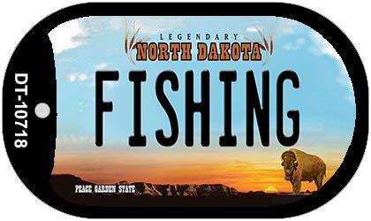 Fishing North Dakota Novelty Metal Dog Tag Necklace DT-10718