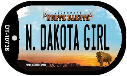 N Dakota Girl Novelty Metal Dog Tag Necklace DT-10736