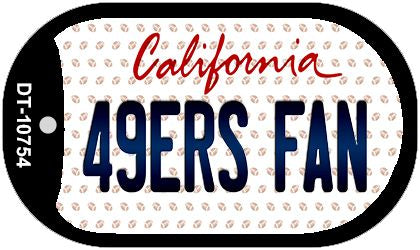 49ers Fan California Novelty Metal Dog Tag Necklace DT-10754