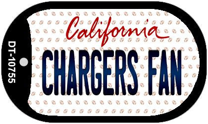Chargers Fan California Novelty Metal Dog Tag Necklace DT-10755
