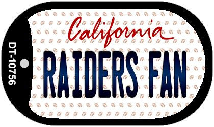 Raiders Fan California Novelty Metal Dog Tag Necklace DT-10756