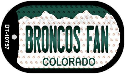 Broncos Fan Colorado Novelty Metal Dog Tag Necklace DT-10757