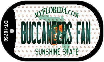 Buccaneers Fan Florida Novelty Metal Dog Tag Necklace DT-10758