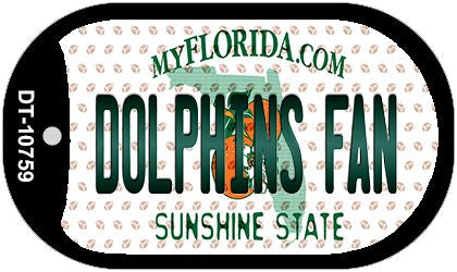 Dolphins Fan Florida Novelty Metal Dog Tag Necklace DT-10759