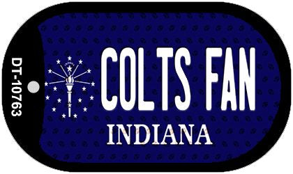 Colts Fan Indiana Novelty Metal Dog Tag Necklace DT-10763