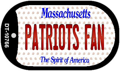 Patriots Fan Massachusetts Novelty Metal Dog Tag Necklace DT-10766