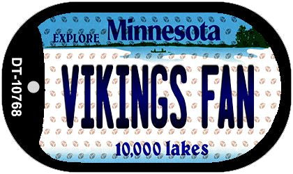 Vikings Fan Minnesota Novelty Metal Dog Tag Necklace DT-10768