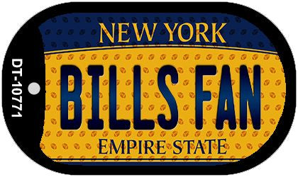 Bills Fan New York Novelty Metal Dog Tag Necklace DT-10771