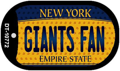 Giants Fan New York Novelty Metal Dog Tag Necklace DT-10772
