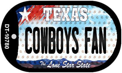 Cowboys Fan Texas Novelty Metal Dog Tag Necklace DT-10780