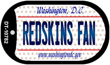 Redskins Fan Washington DC Novelty Metal Dog Tag Necklace DT-10782