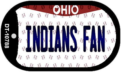 Indians Fan Ohio Novelty Metal Dog Tag Necklace DT-10788