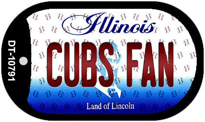 Cubs Fan Illinois Novelty Metal Dog Tag Necklace DT-10791