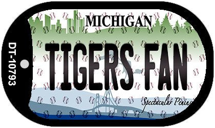 Tigers Fan Michigan Novelty Metal Dog Tag Necklace DT-10793