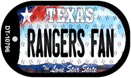 Rangers Fan Texas Novelty Metal Dog Tag Necklace DT-10796