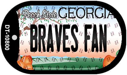 Braves Fan Georgia Novelty Metal Dog Tag Necklace DT-10800