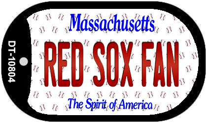 Red Sox Fan Massachusetts Novelty Metal Dog Tag Necklace DT-10804